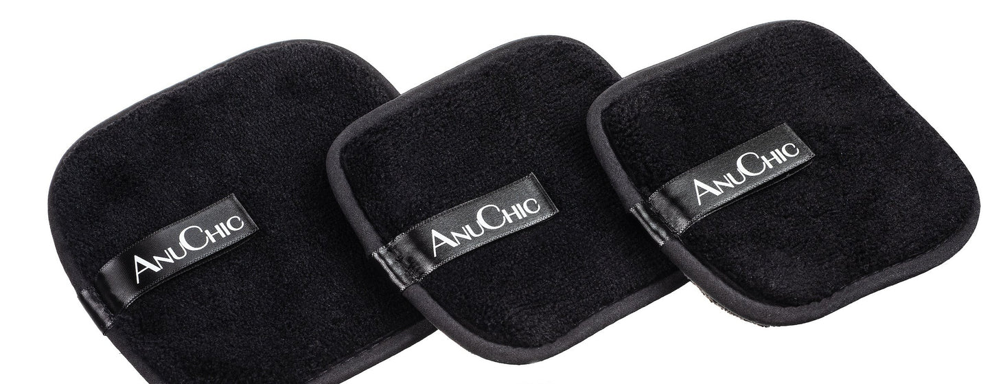 AnuChic Microfiber Reusable Facial Makeup Remover Pads (3x Bundle)